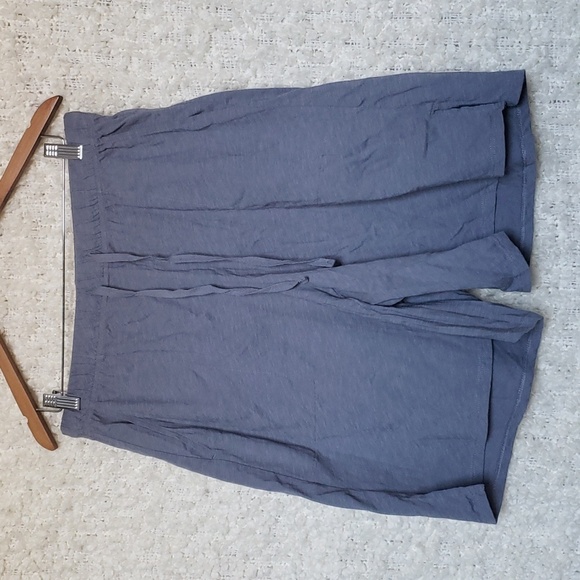 Eileen Fisher Pants - Eileen fisher women's high-waisted 100 organic cotton comfy shorts medium blue